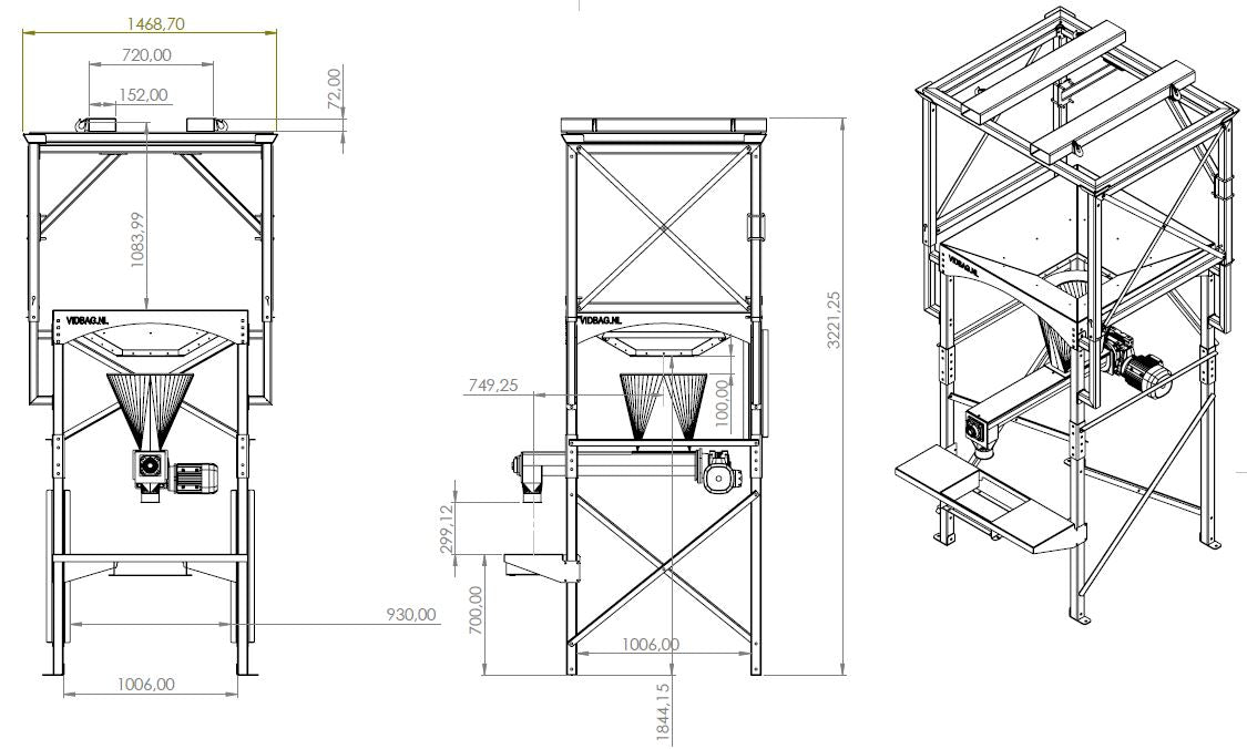 Modulo HI-DS® bigbag losstation met doseerschroef